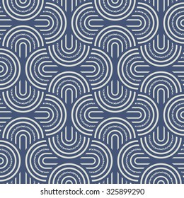 Abstract striped petals retro background. Seamless pattern.