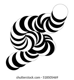Abstract striped pipe for your design. Vector illustration