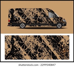 Abstract striped racing car wrap for a business wrap design