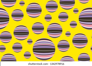 abstract striped raindrops seamless pattern purple yellow shades