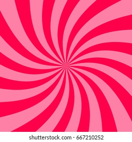 Abstract  striped raspberry jam background. Spiral of yogurt. Stock vector