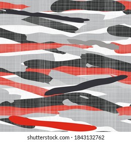 Abstract striped seamless pattern. Hand Drawn Stripes on textured background. Creative minimalist hand painted illustration. Vector