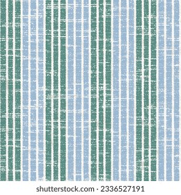 Abstract striped slub textured seamless pattern. blue and forest green striped background, bright winter stripes.used for textile, fabric, clothing.