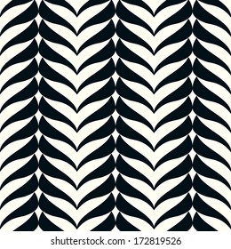 Abstract Striped Smooth Zig Zag Vector Seamless Pattern
