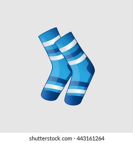 abstract striped socks on a white background.