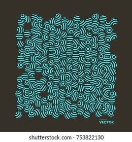 Abstract striped spheres background. Vector illustration.