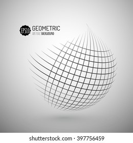 Abstract striped spheres.Sphere vector design.Logo design elements. Geometric element