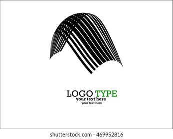 Abstract striped spheres.Sphere vector design.Logo design elements.