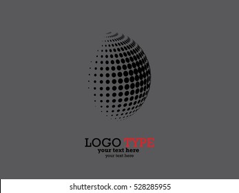 Abstract striped spheres.Sphere vector design.Logo design elements.