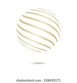Abstract striped spheres.Sphere vector design.Logo design element.