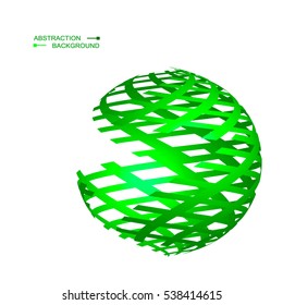 Abstract striped spheres.Sphere vector design.Logo design elements.
