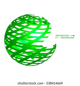 Abstract striped spheres.Sphere vector design.Logo design elements.