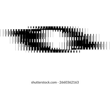 Abstractas mancha rayada. Patrón de Vector negro de píxeles sobre un fondo blanco. Fondo de Vector con espacio para texto