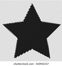 Abstract striped star backdrop