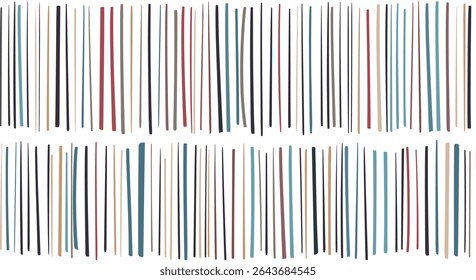 Abstract Striped Texture Background with Distressed Vertical Lines of Varying Lengths And Colors