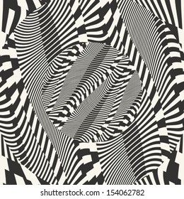 Abstract striped textured geometric background. Vector.