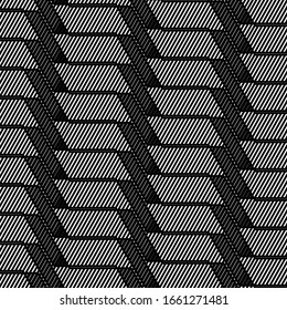 Abstract striped textured geometric pattern. Vector Background.
