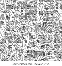 Abstract striped textured geometric pattern. Line Art Pattern.