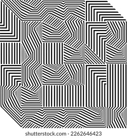 Abstraktes gestreiftes geometrisches Muster. Vektorgrafik.