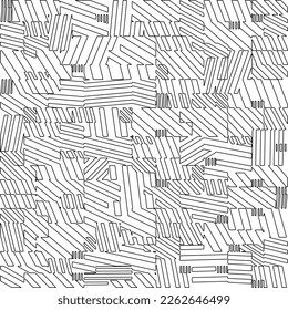 Abstract striped textured geometric pattern. Line Art Pattern.