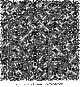 Abstract striped textured geometric pattern. Line Art Pattern.