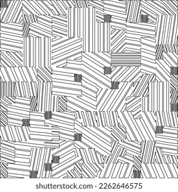 Abstract striped textured geometric pattern. Line Art Pattern.