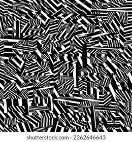 Abstract striped textured geometric pattern. Vector.