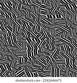 Abstract striped textured geometric pattern. Vector.