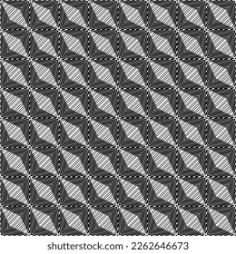 Abstract striped textured geometric pattern. Line Art Pattern.