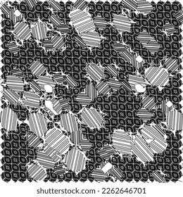 Patrón geométrico abstracto de rayas texturadas. Patrón de arte de línea.
