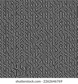 Abstract striped textured geometric pattern. Vector.