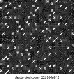 Abstract striped textured geometric pattern. Line Art Pattern.
