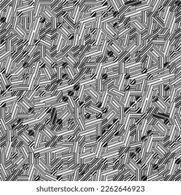 Abstract striped textured geometric pattern. Line Art Pattern.