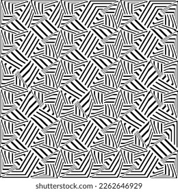 Abstract striped textured geometric pattern. Vector.