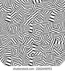 Patrón geométrico abstracto de rayas texturadas. Vector.