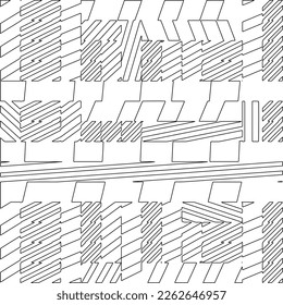Patrón geométrico abstracto de rayas texturadas. Patrón de arte de línea.