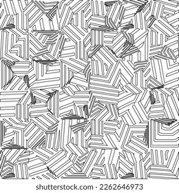 Patrón geométrico abstracto de rayas texturadas. Patrón de arte de línea.