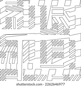 Abstract striped textured geometric pattern. Line Art Pattern.