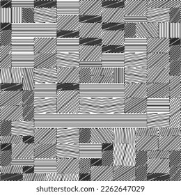Patrón geométrico abstracto de rayas texturadas. Patrón de arte de línea.