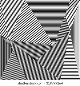 Abstract striped textured geometric pattern. Vector Background.