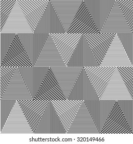 Abstract striped textured geometric pattern. Vector Background.
