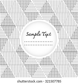 Abstract striped textured geometric pattern. Vector Background with circular cutout space for text.
