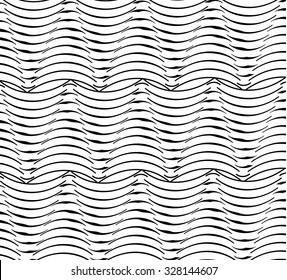 Abstract striped textured geometric pattern. Vector Background.