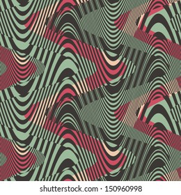 Abstract striped textured geometric seamless pattern. Vector.