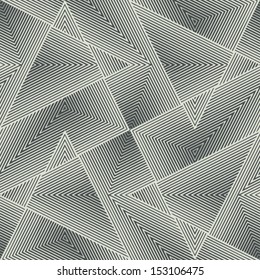 Abstract striped textured geometric seamless pattern. Vector.