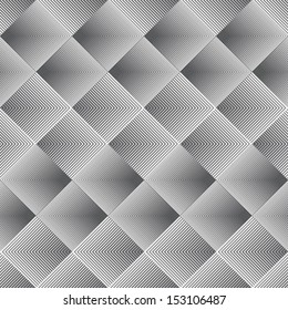 Abstract striped textured geometric seamless pattern. Vector.