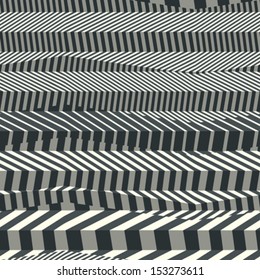 Abstract striped textured geometric seamless pattern. Vector.