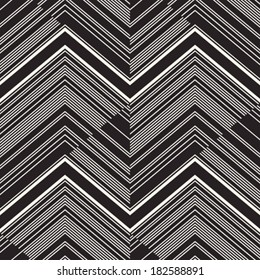 Abstract striped textured geometric seamless pattern. Vector.