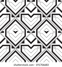 Abstract striped textured geometric seamless pattern. Vector.