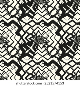 Abstrato listrado texturizado padrão sem costura geométrica. Vetor.